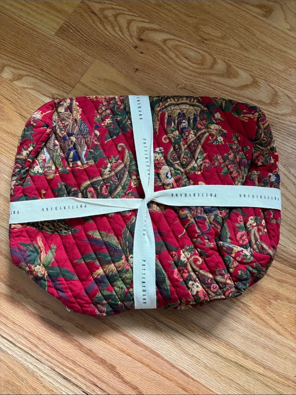 Pottery Barn Spice Route Quilted Cosmetic Bag Set of 2 NWT